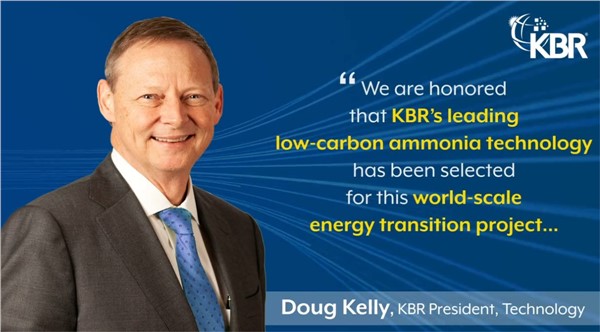 KBR Wins Ammonia Technology for Large-Scale, Low-Carbon Ammonia Project
