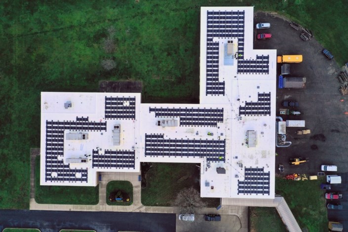 Ameresco Works Side-By-Side with Students to Install Innovative  Bi-Facial Solar System on Career Center in Ohio   Ameresco &copy;