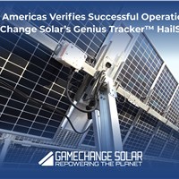 VDE Americas Verifies Successful Operation of GameChange Solar's Genius Tracker HailStow