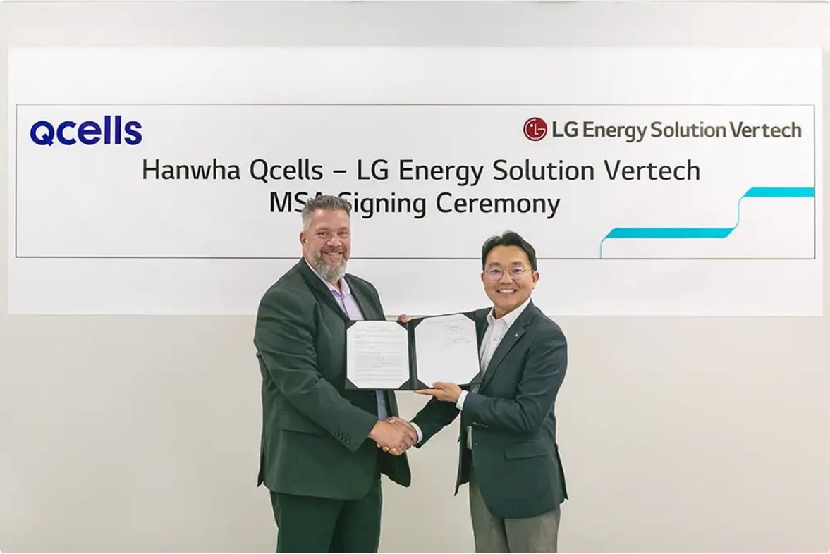 Hanwha Qcells and LG Energy Solution Vertech partner to Deliver 5 GWh of US Energy Storage Projects  Hanwha &copy;