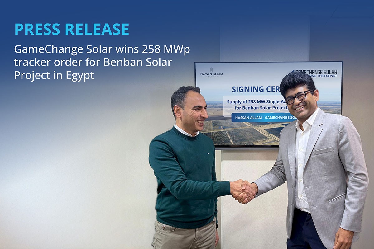 GameChange Solar Wins 258 MWp Tracker Order for Benban Solar Project in Egypt  GameChange Solar &copy;